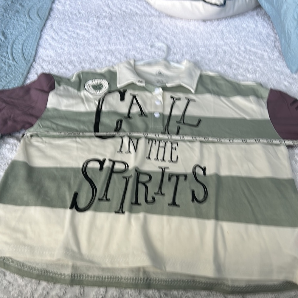 Disney Haunted House Call in the Spirits long Sleeve Shirt with Collar  size L - Picture 7 of 11